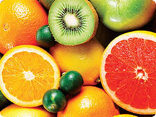oranges, grapefruits, kiwi, lemons