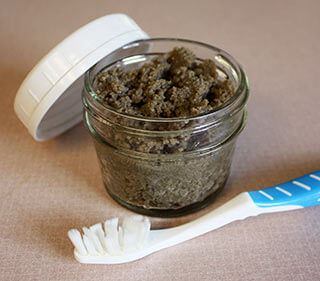 Homemade Toothpaste and a Toothbrush